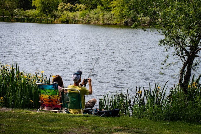 fishing at Lake Wilson